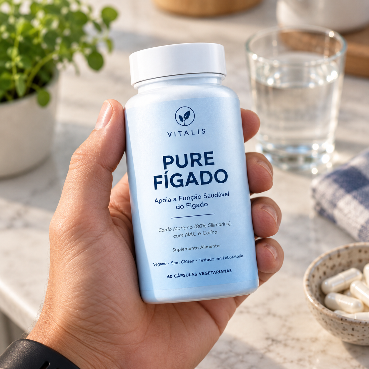 Vitalis Pure Fígado em uso